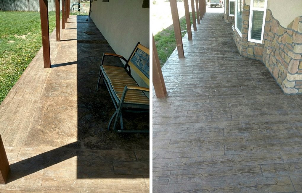 Transform Dull Concrete Into A Gorgeous, Painting Concrete Patio Before And After